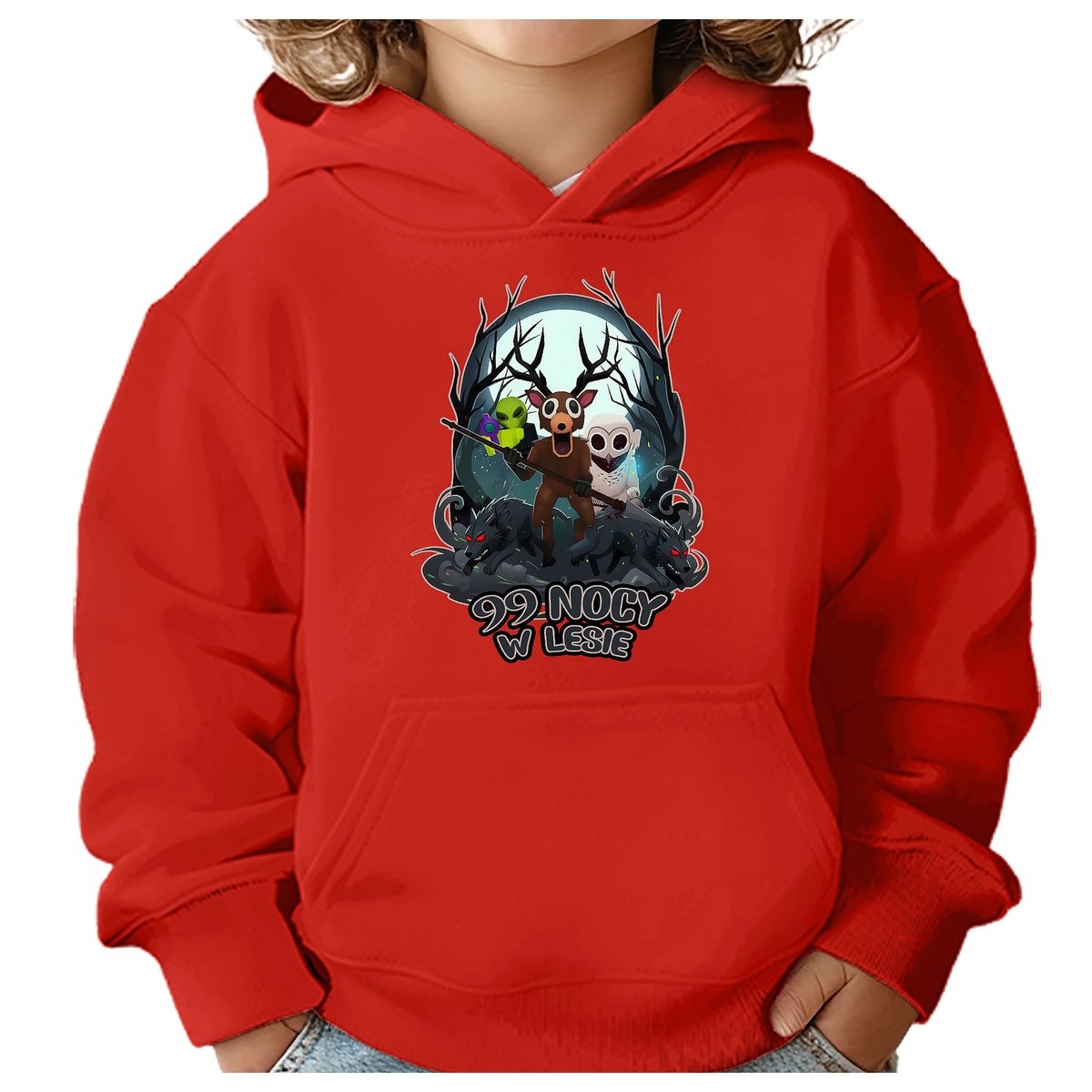 BLUZA DZIECIĘCA Z KAPTUREM 99 NOCY W LESIE ROBLOX 146-152 PREZENT