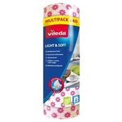 Ściereczki, gąbki, czyściki - Vileda Ściereczka uniwersalna Light&Soft rolka (159516) - miniaturka - grafika 1