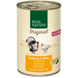 REAL NATURE Adult Indyk i kurczak z olejem z orzechów włoskich 12x400 g - Mokra karma dla kotów - miniaturka - grafika 1