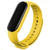 Akcesoria do smartwatchy - PASEK OPASKA JEDNOLITA do XIAOMI MI BAND 5/6 (żółty) - miniaturka - grafika 1