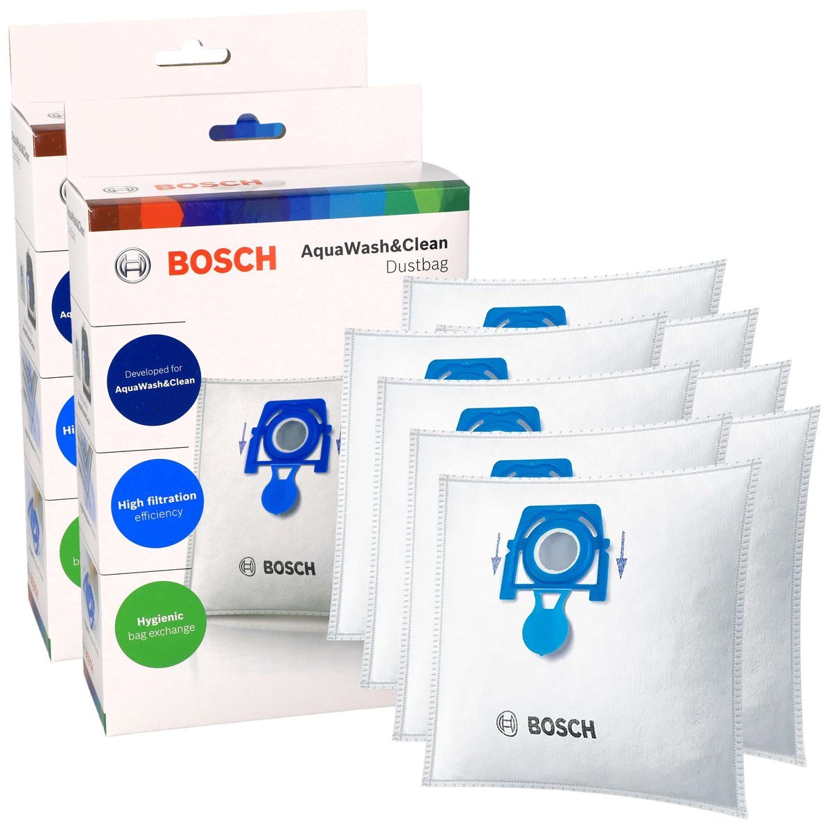 Worki Bosch AquaWash & Clean Dustbag BBZWD4BAG 8 szt. do odkurzacza