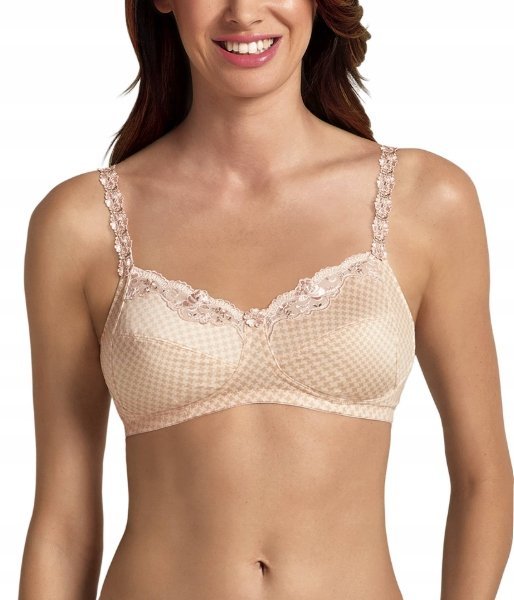 Biustonosz dla amazonek po mastektomii 80D perłowy róż miękki Anita Care