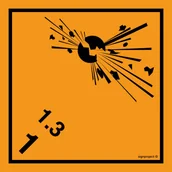 Systemy ekspozycyjne i znaki informacyjne - MB031 SUBSTANCJE I PRZEDMIOTY WYBUCHOWE. KLASA 1. PODKLASA 1.7, FN - FOLIA SAMOPRZYLEPNA; (200X200MM) - miniaturka - grafika 1