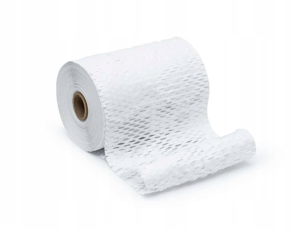 Papier KRAFT Nacinany BIAŁY 20cm x 100m Pakowy Ochronny 70 g/m²