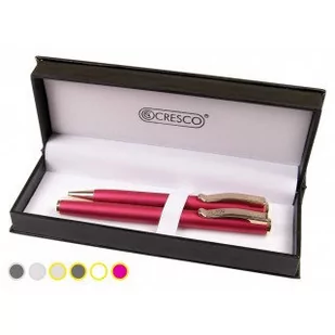 Cresco Zestaw długopis + pióro, Classic 34, 7 kolorów, Cresco - Zestawy piśmiennicze - miniaturka - grafika 1