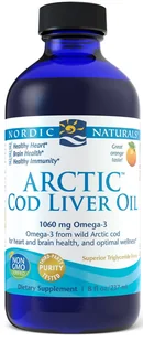 NORDIC NATURALS Nordic Naturals Arctic Cod Liver Oil 237ml - Układ nerwowy - miniaturka - grafika 1