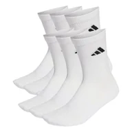 Skarpetki dla dzieci - Skarpetki adidas Cushioned Crew Socks 6 Pair Pack White/White/Black XS - miniaturka - grafika 1
