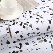 Tapety - Tapeta samoprzylepna Terrazzo Countertop Contact Paper 0,6x5 m, wodoodporna, do szuflad kuchennych, do kuchni, sypialni i łazienki - miniaturka - grafika 1