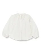 Bluzki damskie - MIMO Dziewczęca bluzka, Biała wełna ze srebrnymi paskami i kropkami, 122 cm - miniaturka - grafika 1