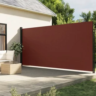 vidaXL Zwijana markiza boczna, brązowa, 220x300 cm - Markizy - miniaturka - grafika 1