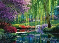 Zabawki kreatywne - Diamentowa mozaika - Park z wierzbą - miniaturka - grafika 1