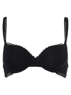 Biustonosze - Tommy Hilfiger Damski biustonosz z fiszbinami Kobiety niebieski jednolity, 70B - miniaturka - grafika 1