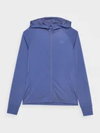 Bluzy sportowe damskie - Damska bluza treningowa 4F 4FWAW24TFSWF406 - niebieska - miniaturka - grafika 1