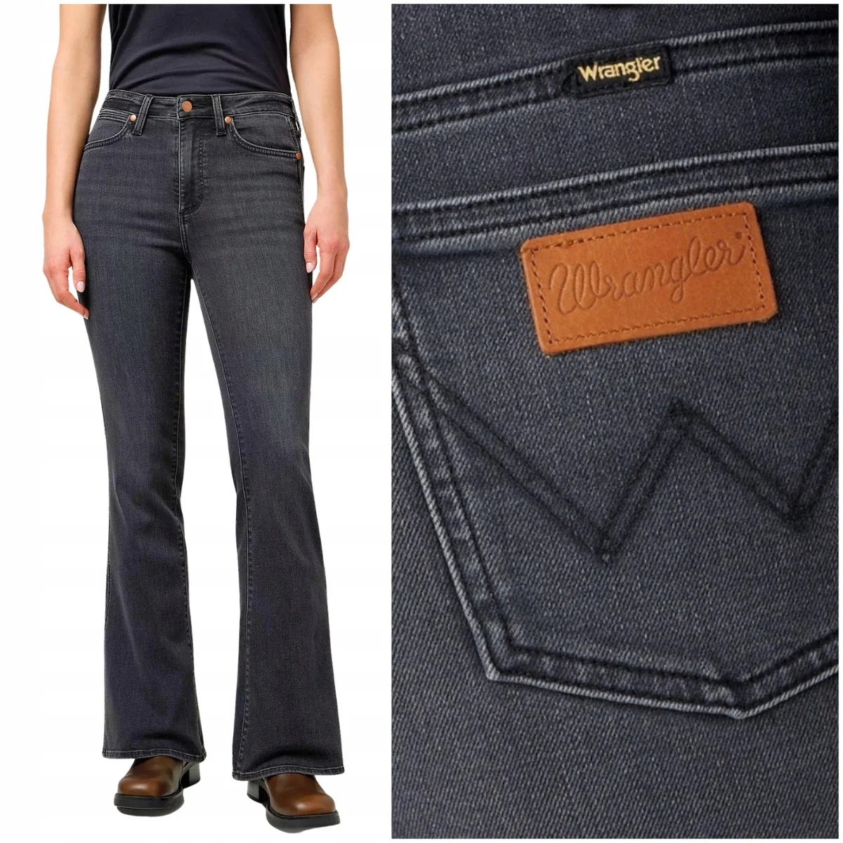 Wrangler Montana Constellation damskie spodnie jeansowe dzwony W32 L34