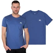 Odzież taktyczna i umundurowanie - Alpha Industries Koszulka Small Logo Basic 188505 735 - Night Purple - miniaturka - grafika 1