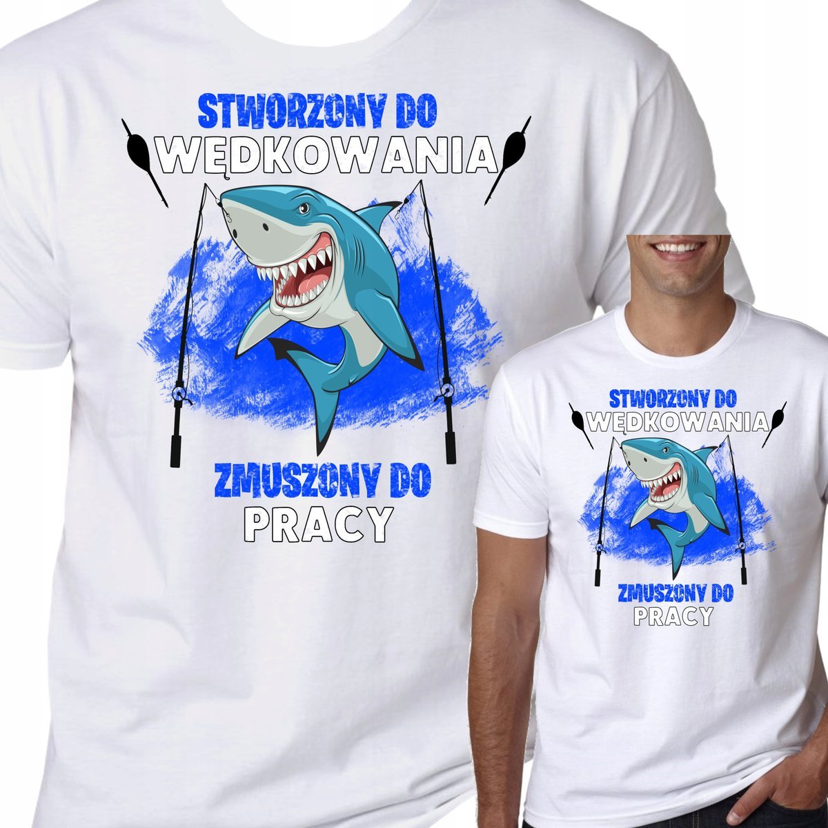 T-Shirt KOSZULKA WĘDKARSKA NA RYBY PREZENT XL 1038
