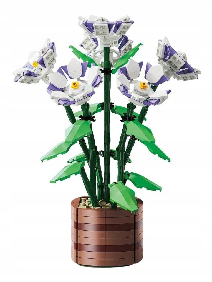 KLOCKI KWIAT RODODENDRON W DONICZCE DUŻY ZESTAW NA PREZENT 1189 ELEMENTÓW