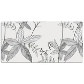 Podkładki na biurko - Mata ochronna z nadrukiem Kwiaty Doodle 120x60 cm, Dywanomat - miniaturka - grafika 1