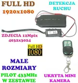 Minikamery i aparaty szpiegowskie - Mikro-Kamera FULL HD do Ukrycia/Zabudowy, Nagrywająca Obraz+Dźwięk (7-dni Pracy) + Detekcja Ruchu.. - miniaturka - grafika 1
