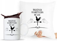 Gadżety dla niej i dla niego - ZESTAW PODUSZKA + KUBEK KOSMETYCZKI MAKIJAŻYSTKI z Nadrukiem ze Zdjęciem - miniaturka - grafika 1