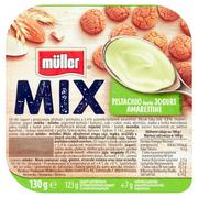 Kefiry, jogurty, maślanki - Muller - Mix Jogurt o smaku pistacjowym z ciasteczkami migdałowymi - miniaturka - grafika 1