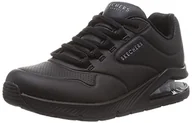 Sneakersy damskie - Skechers Sneakersy damskie Uno 2, Czarne wykończenie z siatki Duraleather, 37.5 EU - miniaturka - grafika 1