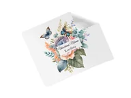Akcesoria do okularów - Ściereczka do okularów personalizowana na dzień matki Kwiaty i motyle - 1 szt. - miniaturka - grafika 1