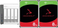 Serwery plików NAS i macierze dyskowe - Serwer plików Qnap TS-433-4G + 2x Seagate IronWolf 8TB ST8000VN004 - miniaturka - grafika 1