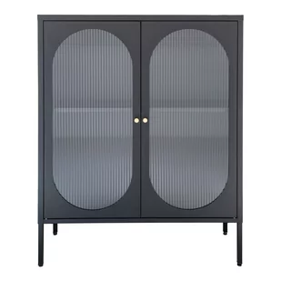 Czarna metalowa witryna 90x110 cm Adelaide – House Nordic - Witryny - miniaturka - grafika 1