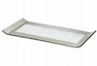 Zabawki zręcznościowe - Srebrna patera podstawka szklana na świecę 35x16cm - miniaturka - grafika 1