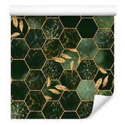 Tapety - Tapeta ABSTRAKCJA Zielona Mozaika Marmur Liście 3D 0,53m x 10m - miniaturka - grafika 1