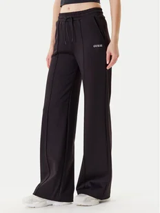 Guess Spodnie dresowe V5YB03 KCX22 Czarny Regular Fit - Spodnie sportowe damskie - miniaturka - grafika 1