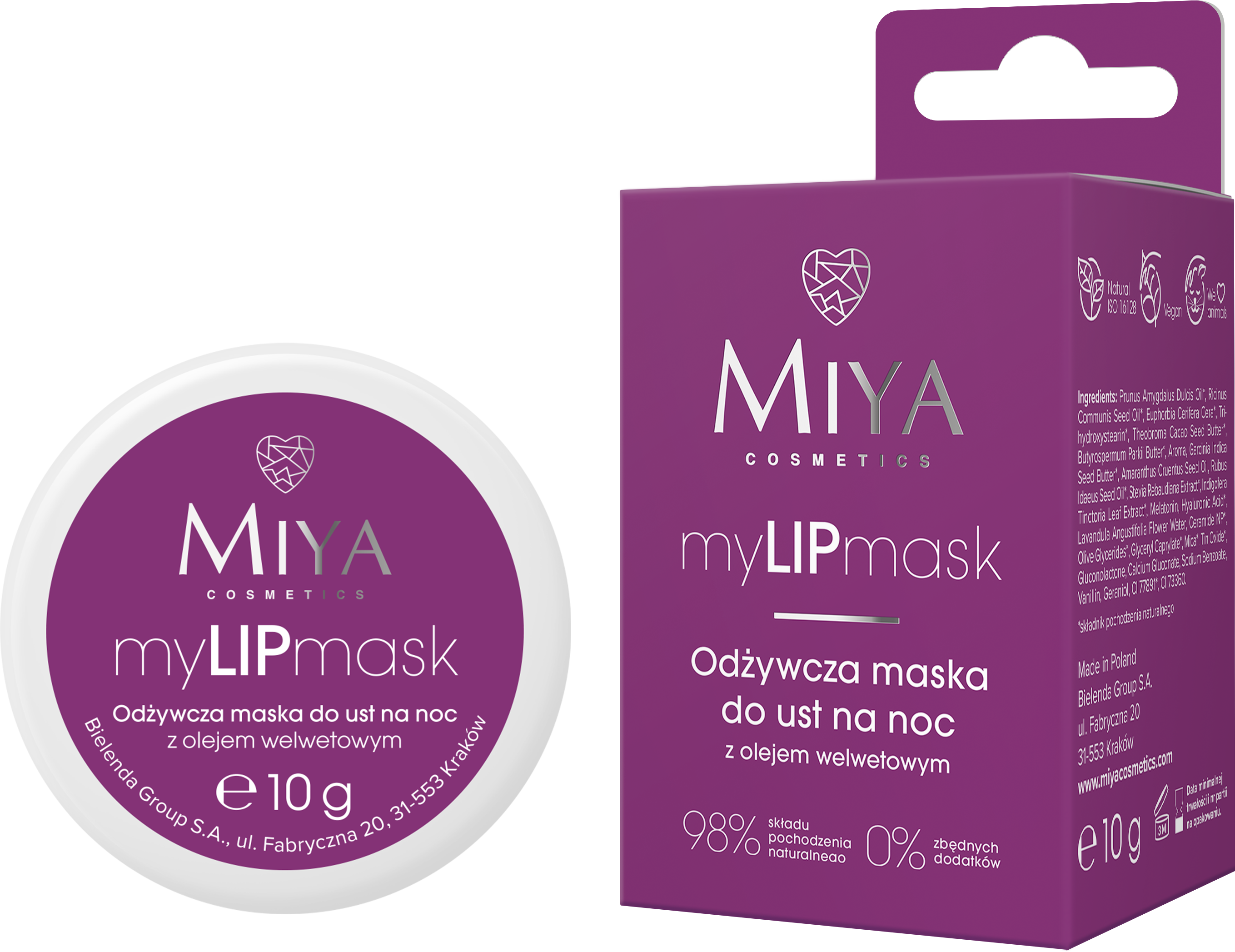 Miya myLIPmask Odżywcza maska do ust na noc