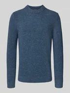 Swetry męskie - Sweter z dzianiny z mieszanki wełny lana z okrągłym dekoltem - miniaturka - grafika 1