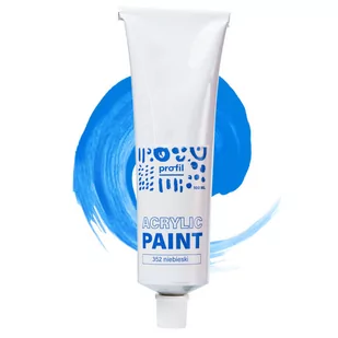 Tania Farba Akrylowa na urodziny w tubce niebieska TEXTIL PAINT Profil - Farby i media malarskie - miniaturka - grafika 1