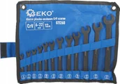 Klucze i nasadki - Geko Klucze płasko-oczkowe CRV-czarne 6-22mm 12el. 20 - miniaturka - grafika 1