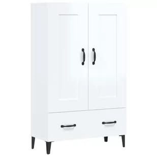 Lumarko Szafka, biała, połysk, 70x31x115 cm, materiał drewnopochodny - Szafki do salonu - miniaturka - grafika 3
