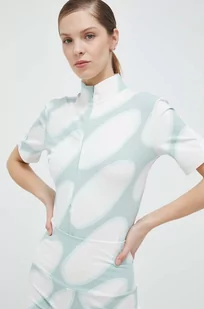 adidas Performance body Marimekko damskie kolor niebieski z golfem - Koszulki sportowe damskie - miniaturka - grafika 1