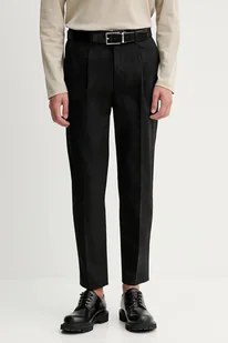 Calvin Klein spodnie męskie kolor czarny proste LV04LE612G - Spodnie męskie - miniaturka - grafika 1