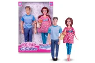Lalki dla dziewczynek - Natalia Lalka rodzinka z dzidziusiem niebieska - miniaturka - grafika 1