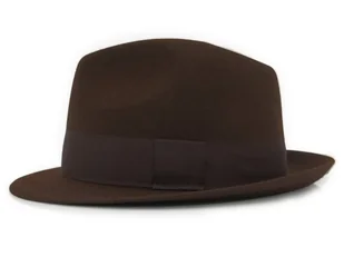 Brązowy kapelusz męski G34 rozmiar 59 - Czapki męskie - miniaturka - grafika 1