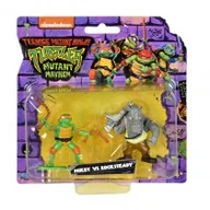 Figurki dla dzieci - Wojownicze Żółwie Ninja Dwie figurki Michelangelo i Rocksteady - miniaturka - grafika 1