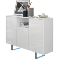 Komody - Komoda Duża KIN-04 King MebloCross Czarny Mat / Czarny Połysk - miniaturka - grafika 1