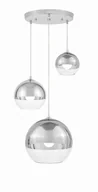 Lampy sufitowe - VERONI TRIO lampa wisząca potrójna szklane kule chrom 3xE27 - miniaturka - grafika 1