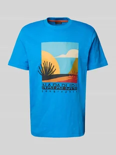 T-shirt z nadrukiem z logo model ‘ARBIA’ - Koszulki męskie - miniaturka - grafika 1