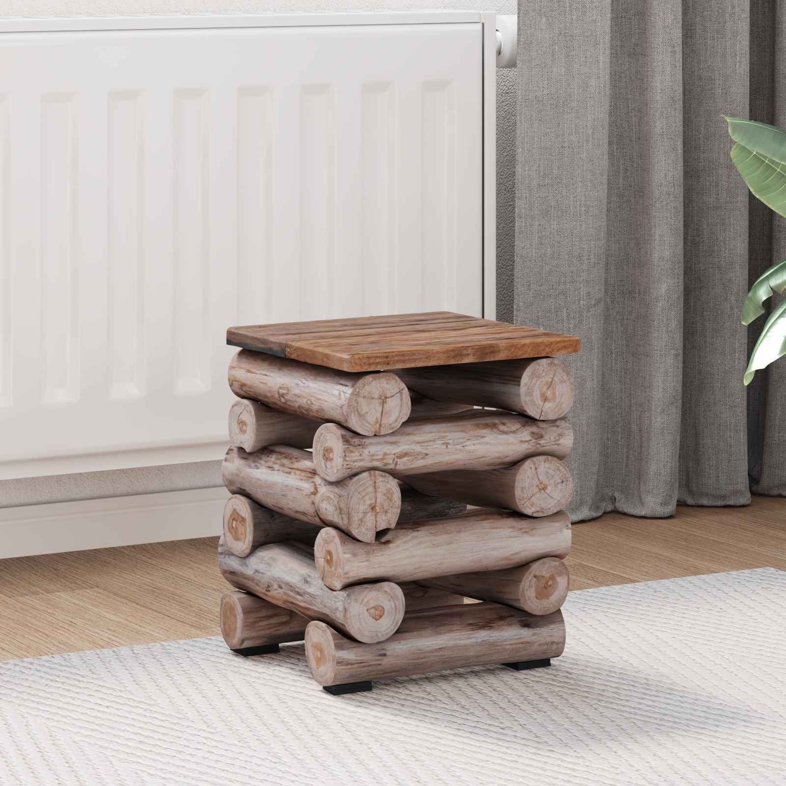 vidaXL Halka 30 x 30 x 38 cm Lite drewno teakowe