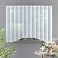 Firany - Firanka batyst gotowa z lamówką łuk 350x140 cm biała - miniaturka - grafika 1