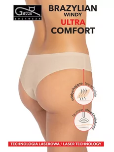 Figi Brazilian Windy Ultra comfort Beige (Rozmiar M) - Majtki damskie - miniaturka - grafika 1