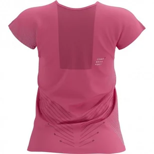 COMPRESSPORT Koszulka biegowa damska PERFORMANCE SS T-SHIRT hot pink/aqua - Koszulki sportowe damskie - miniaturka - grafika 2