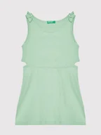 Sukienki i spódniczki dla dziewczynek - United Colors Of Benetton Sukienka letnia 3HCGCV005 Zielony Regular Fit - miniaturka - grafika 1